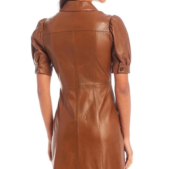 Chestnut brown in a real leather dress. Antonio melani size 12 - Picture 3 of 5